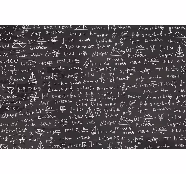 Tapisserie chambre ado modèle de tableau de mathématiques - TenStickers
