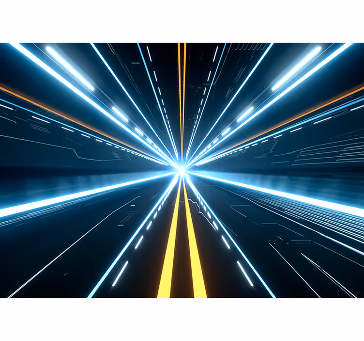 Papier peint 3d passage vers le futur - TenStickers