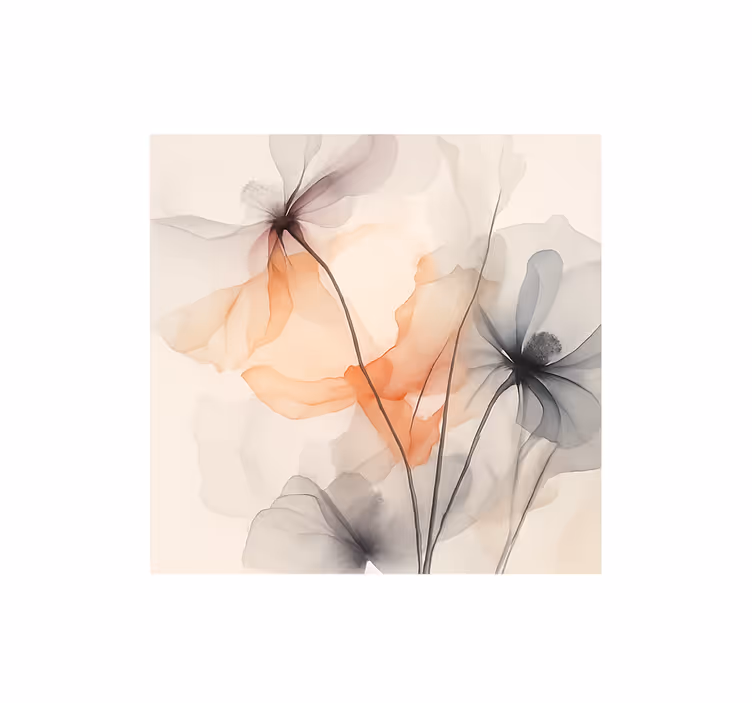Papier peint fleurs aquarelle - TenStickers