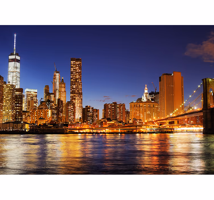 Papier peint New York manhattan à l'aube - TenStickers