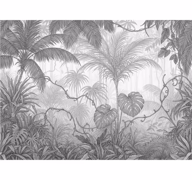 Tapisserie jungle paysage de Cloud Dancer - TenStickers