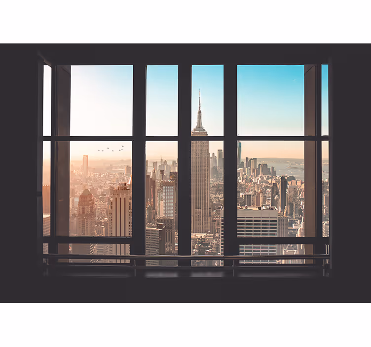 Papier peint New York vue sur ensoleillée - TenStickers