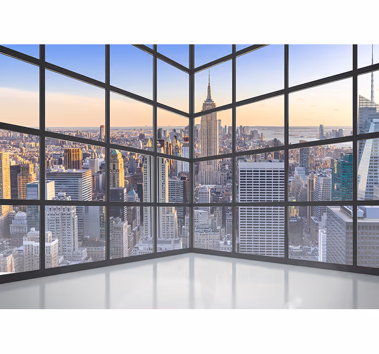 Papier peint panoramique fenêtre New York city - TenStickers