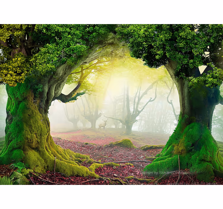Papiers peints nature portail de la forêt Éternelle - TenStickers
