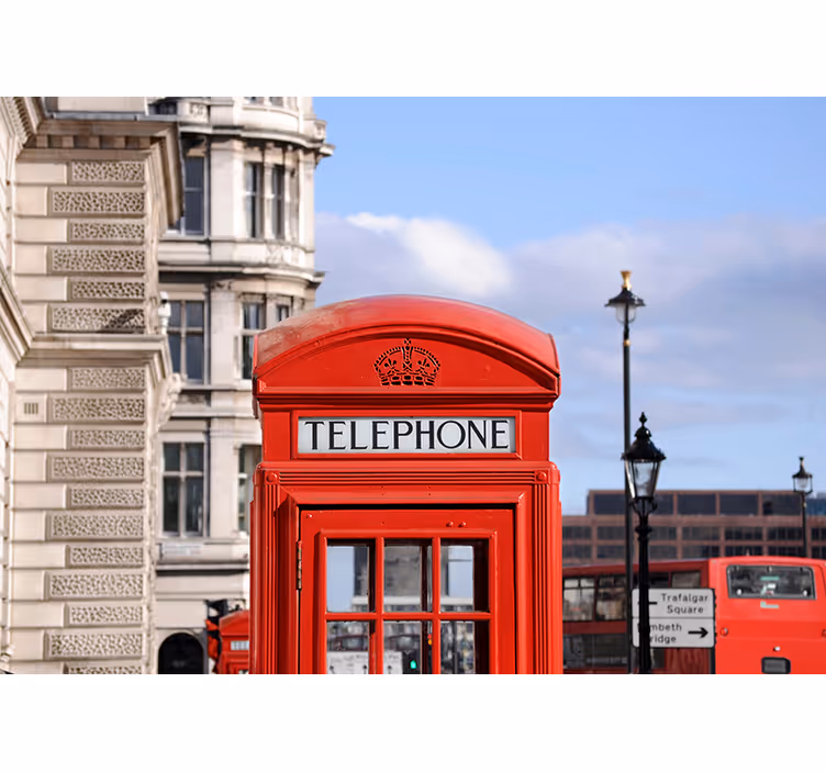 Tapisserie londres cabine téléphonique londonienne - TenStickers