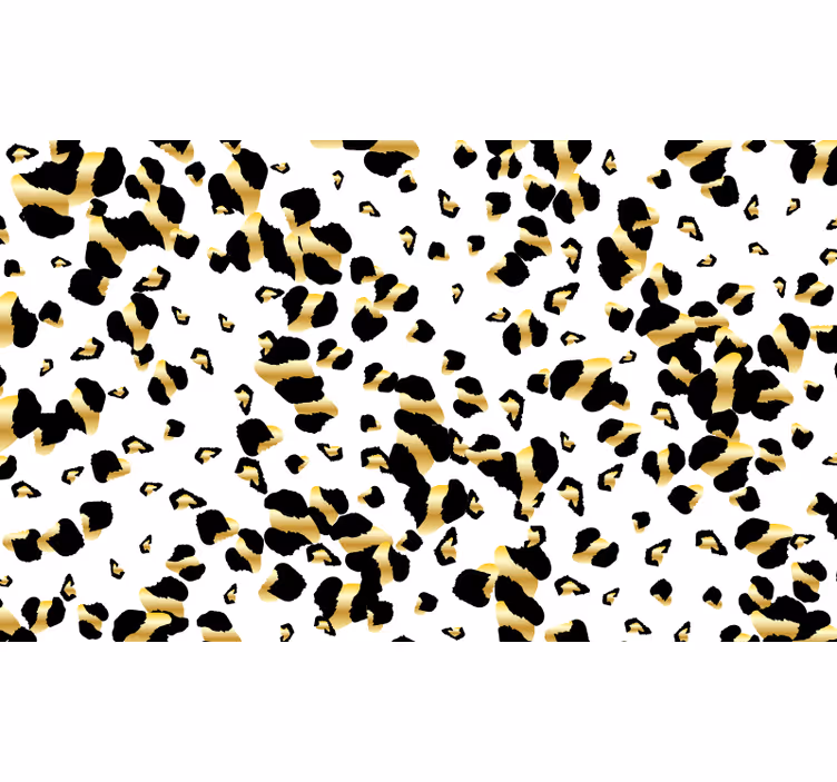 Tapisserie africaine motif léopard sur fond animalier - TenStickers