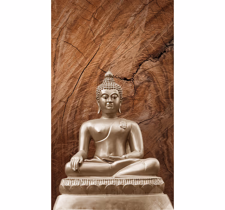 Tapisserie bouddha en bois - TenStickers