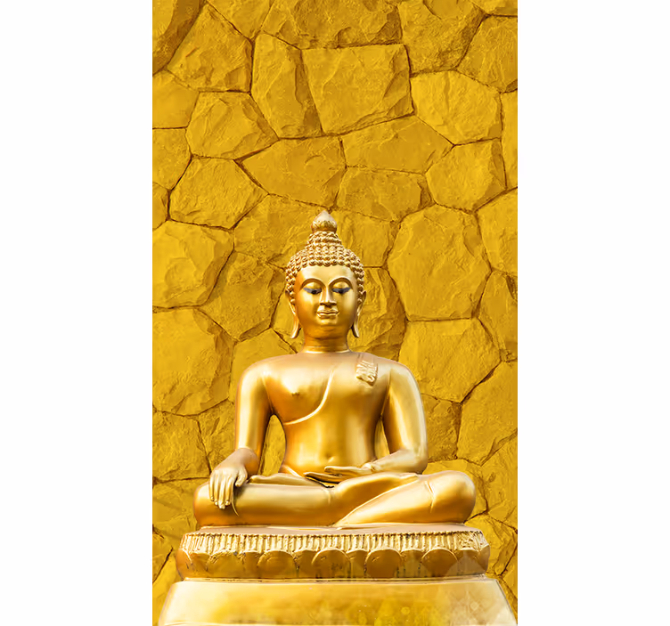 Tapisserie bouddha bouddha doré - TenStickers