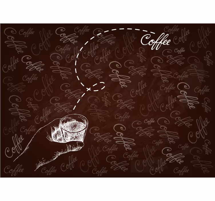 Tapisserie cuisine café en tasse - TenStickers