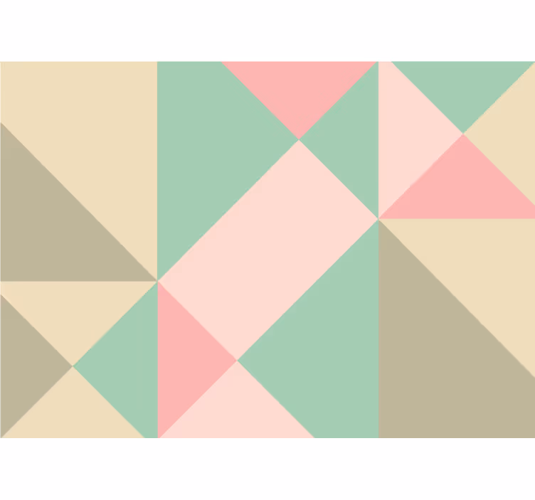 Tapisserie cuisine géométrique aux tons doux - TenStickers
