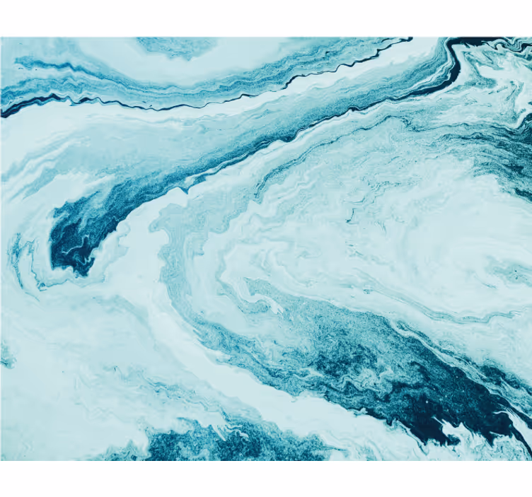 Tapisserie bleu vagues de marbre bleu - TenStickers