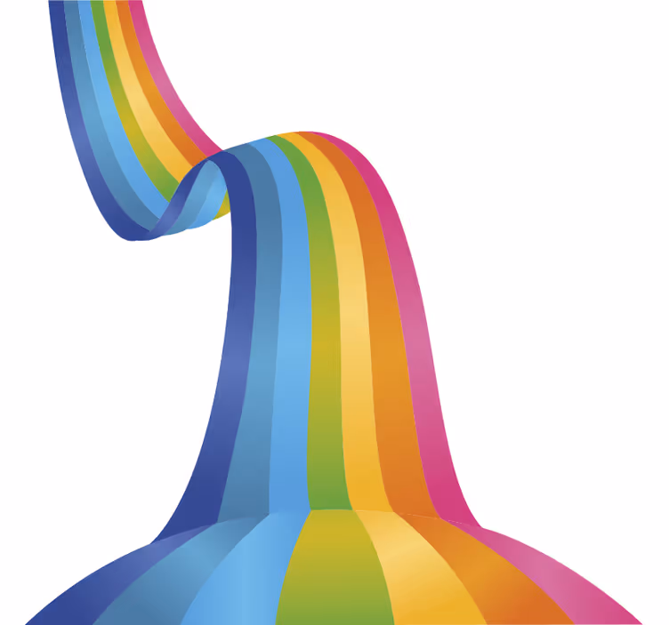 Tapisserie blanc motif arc-en-ciel décoratif - TenStickers