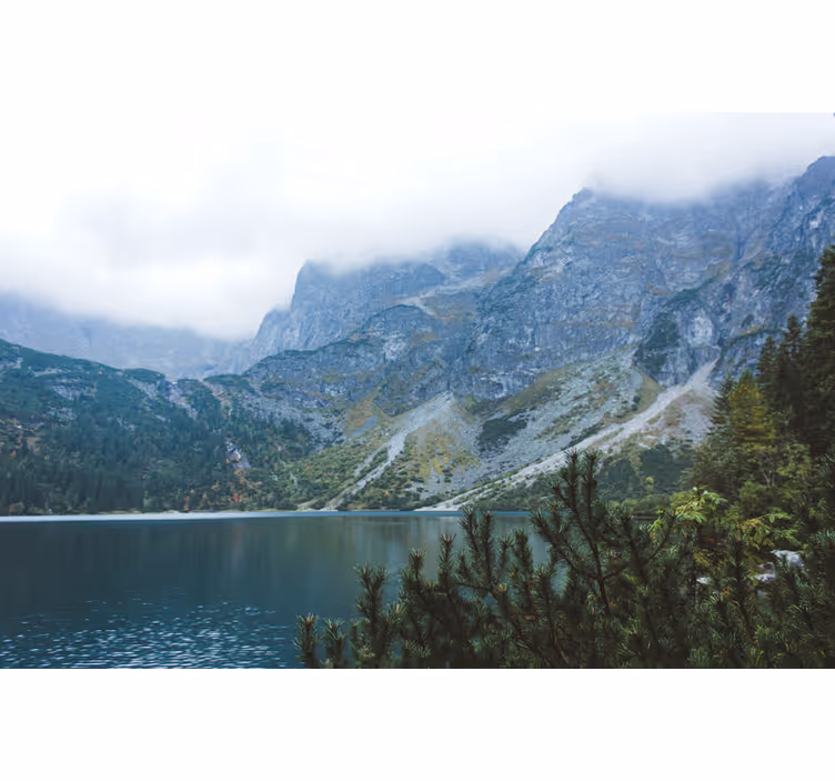 Tapisserie vert morskie oko dans les tatras - TenStickers