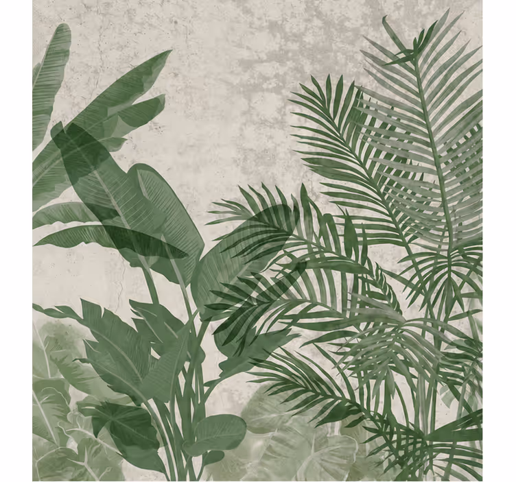 Papiers peints nature feuilles de jungle minimalistes - TenStickers