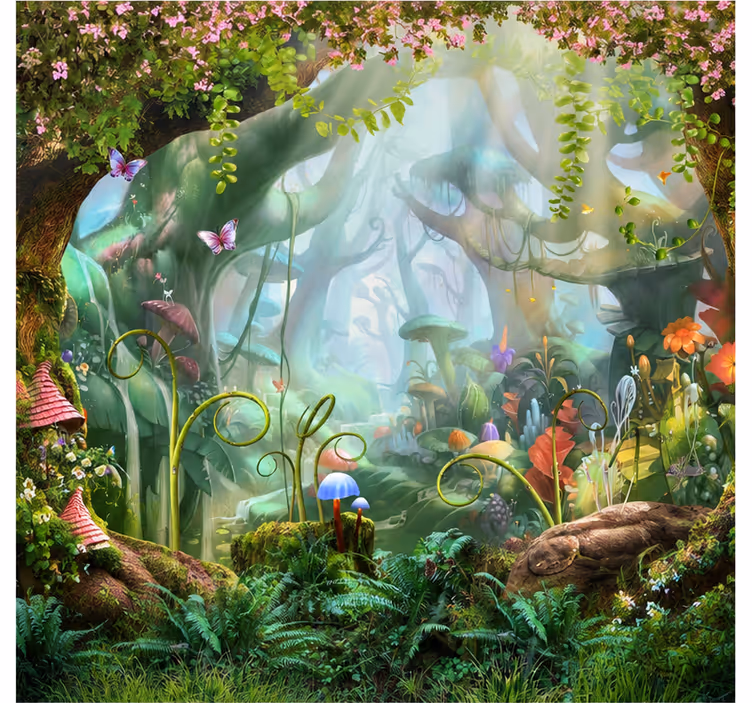 Papier peint forêt enchantée magique - TenStickers