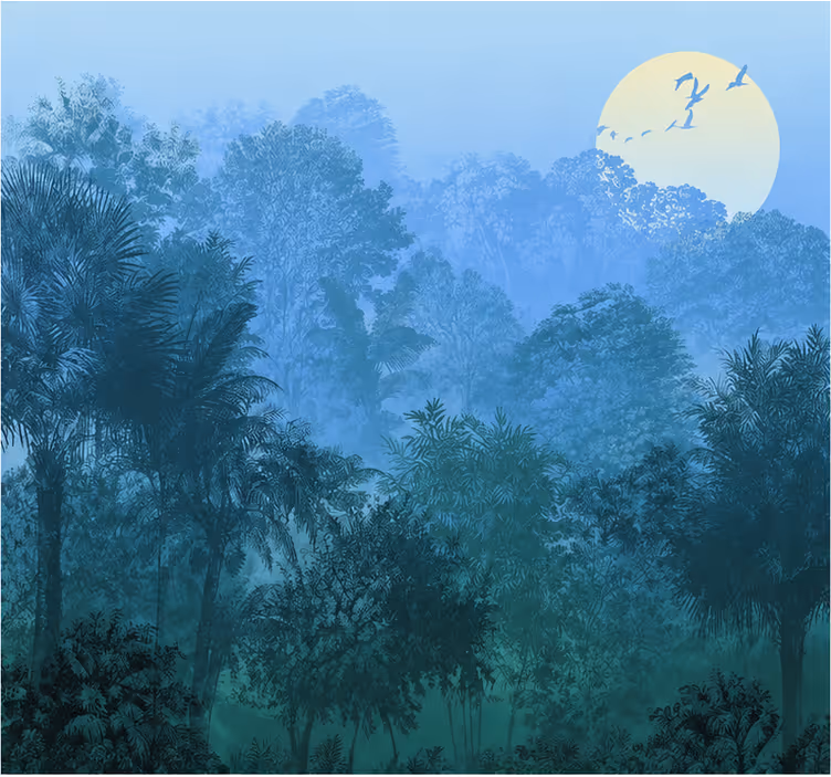 Tapisserie jungle nature sauvage - TenStickers