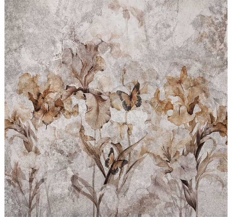 Papiers peints nature fleurs d'automne cosy - TenStickers