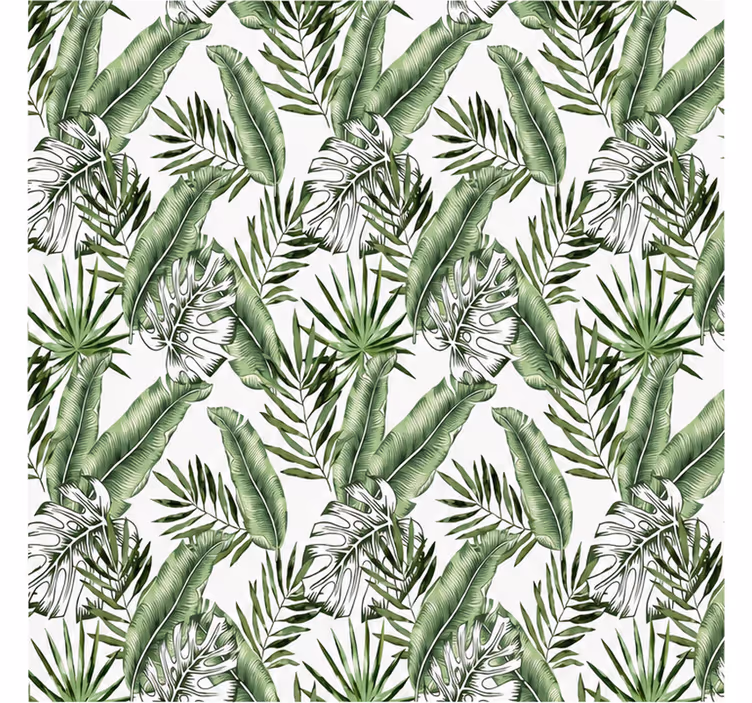 Papiers peints nature feuilles de monstera vertes - TenStickers