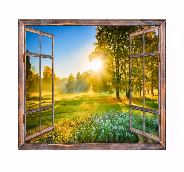 Papiers peints nature fenêtre - TenStickers