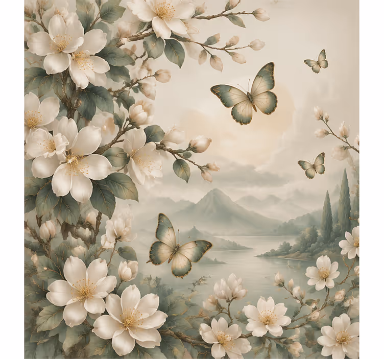 Papiers peints nature papillon - TenStickers