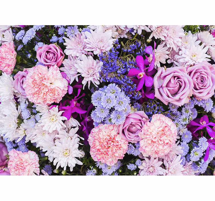Tapisserie murale chambre photo floral - TenStickers