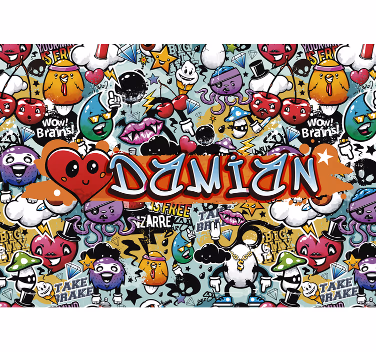 Papier peint chambre ado art smiley - TenStickers