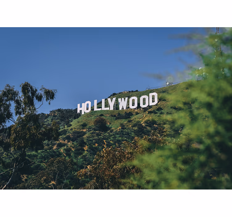 Tapisserie villes et pays paysage du panneau hollywood - TenStickers