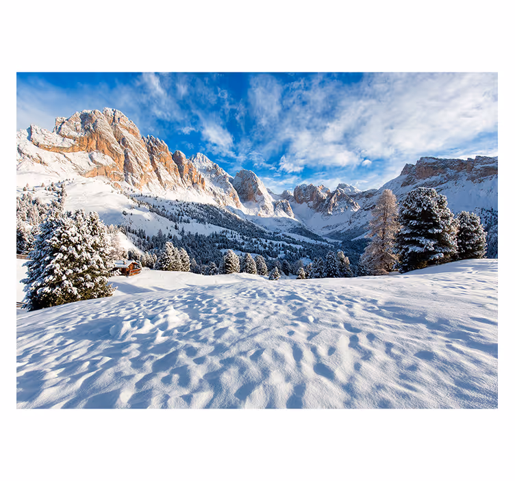 Papier peint montagne enneigée - TenStickers