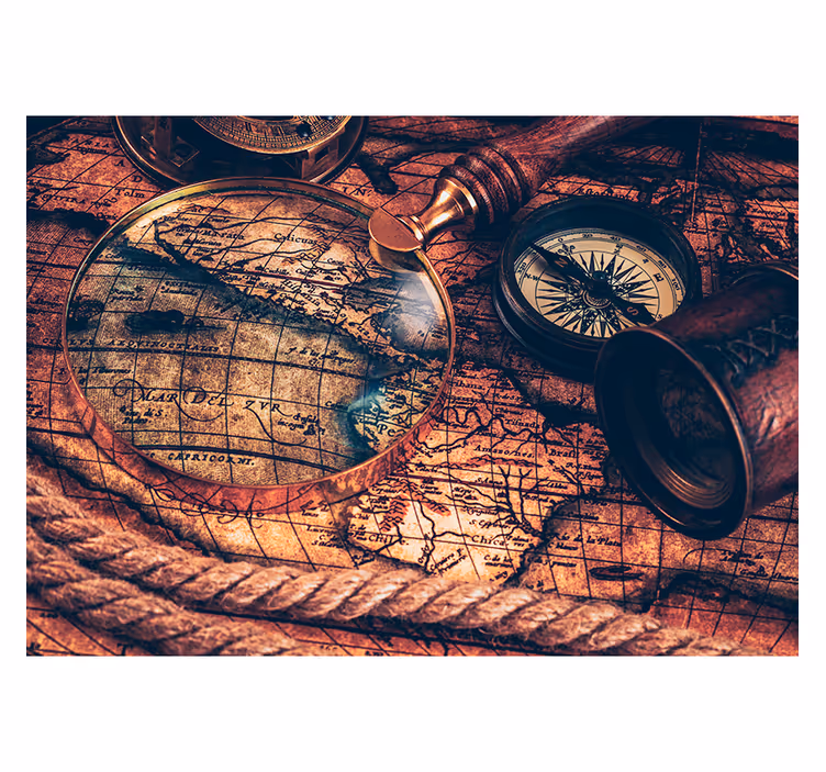 Tapisserie murale Carte du monde ancienne - TenStickers
