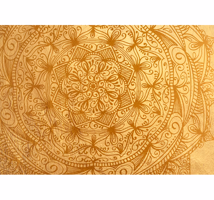 Papier peint zen mandala effet doré - TenStickers