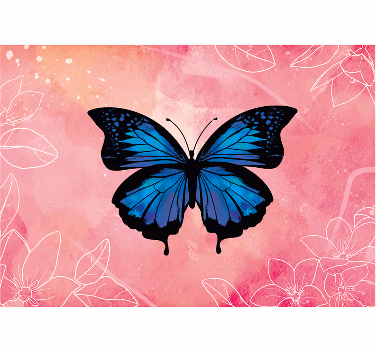 Papier peint mural animaux Papillon beau et coloré - TenStickers