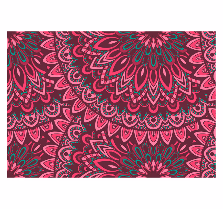 Papier peint zen mandala rose - TenStickers