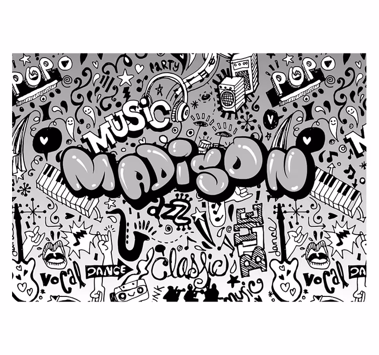 Tapisserie musique design sur le thème musical - TenStickers