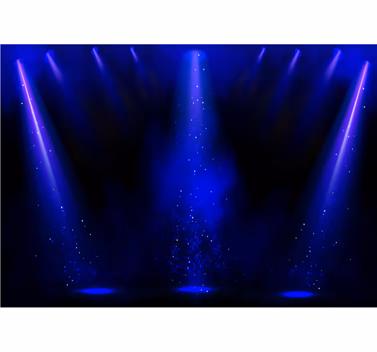 Tapisserie abstraite effet particules en lumière - TenStickers