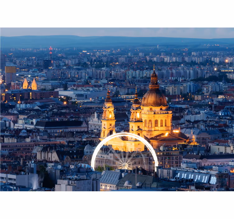 Tapisserie villes et pays budapest nocturne historique - TenStickers