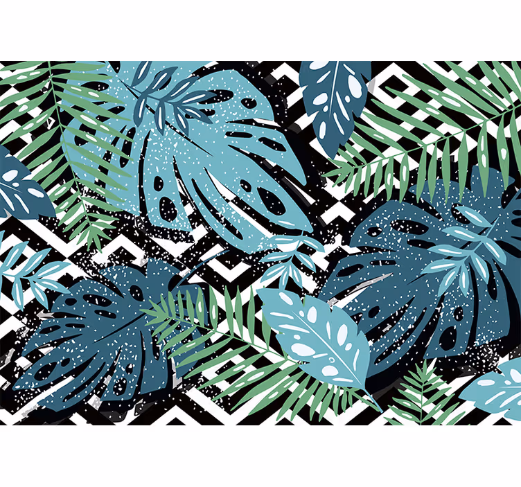 Papier peint nature Des paumes sur des diamants - TenStickers