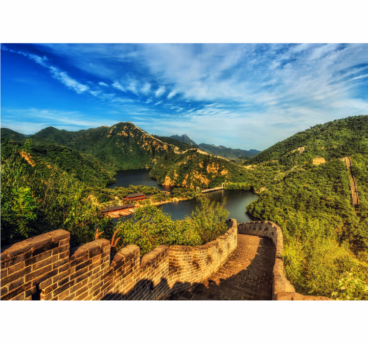 Tapisserie paysage vue sur la grande muraille - TenStickers