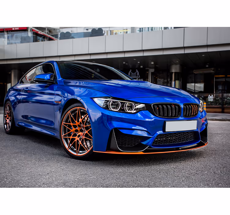 Papier peint chambre ado voiture bleu sport - TenStickers