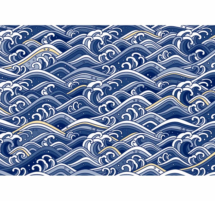 Tapisserie mer vagues océaniques ondulantes - TenStickers