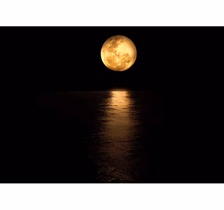 Tapisserie murale chambre ciel avec lune doré - TenStickers