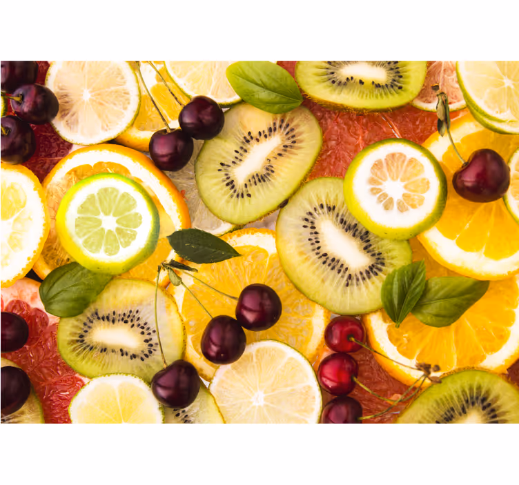 Photo murale différentes découpes de fruits - TenStickers