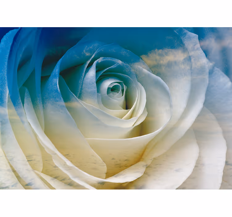Tapisserie fleur Élégance de fleur de rose - TenStickers