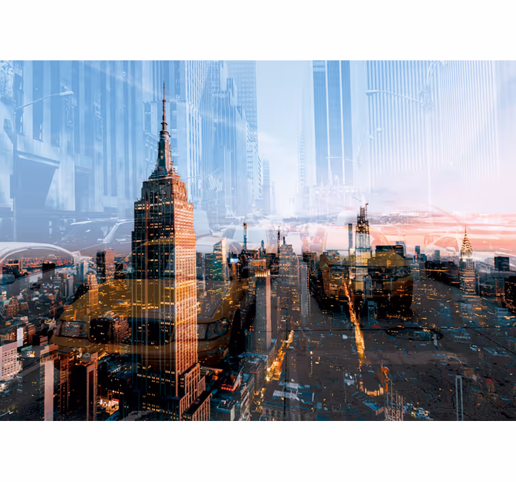 Tapisserie new york horizon de l'empire state - TenStickers