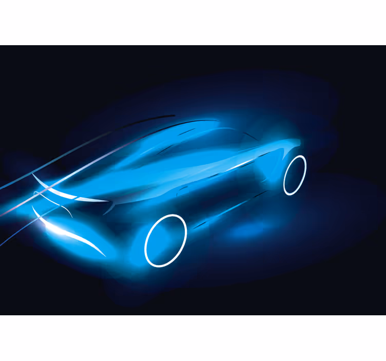 Tapisserie véhicule conception de voiture futuriste - TenStickers