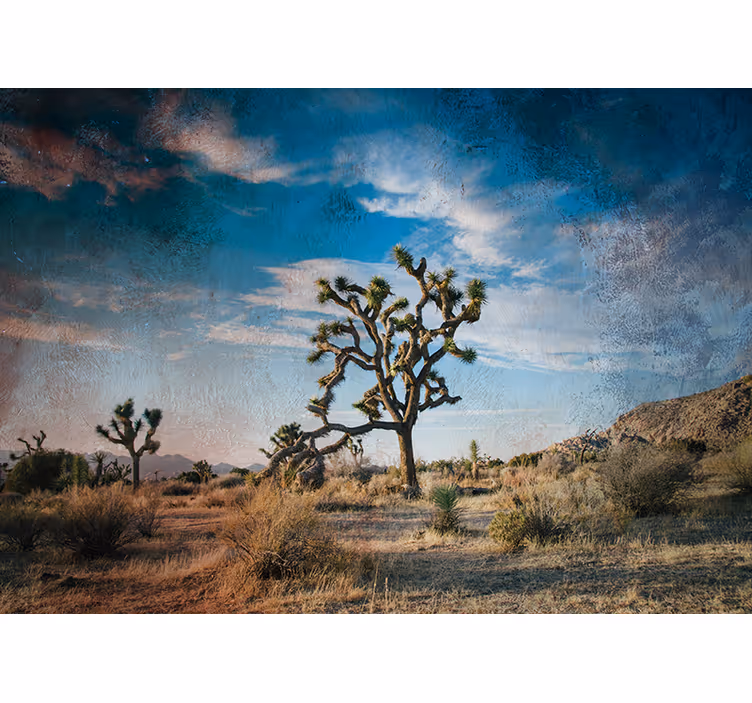 Tapisserie nature paysage de l'arbre de josué - TenStickers