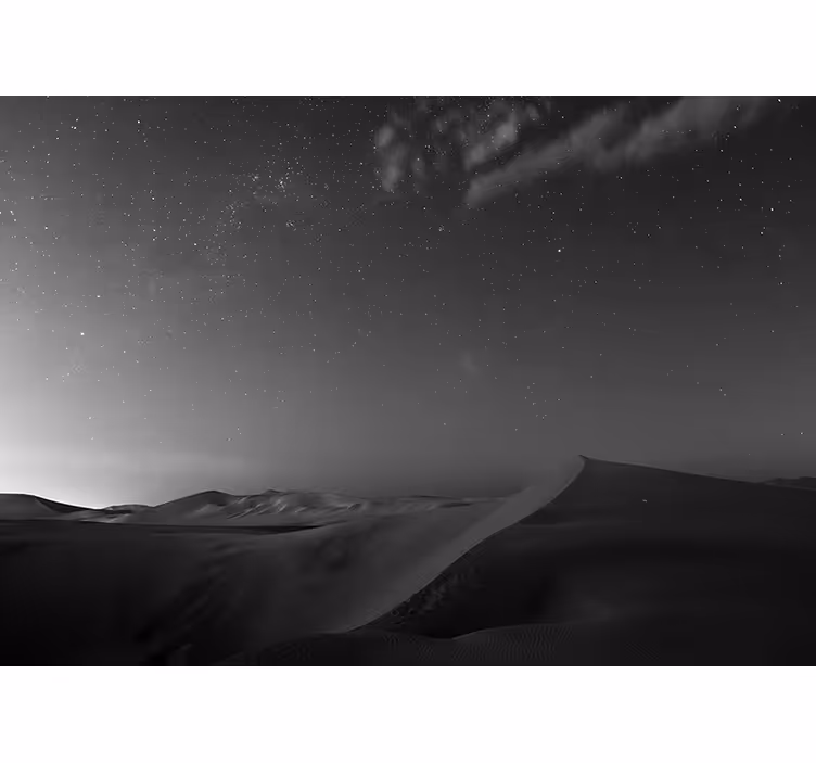 Tapisserie montagne dunes du désert nuit - TenStickers
