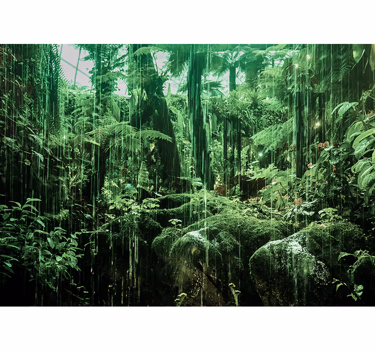 Tapisserie jungle canopée tropicale luxuriante - TenStickers