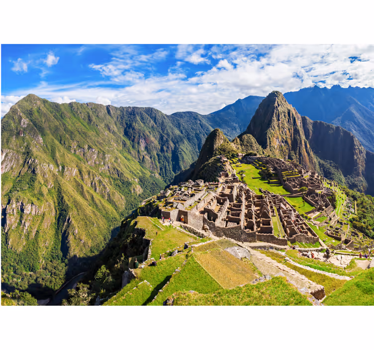 Tapisserie villes et pays vue sur le machu picchu - TenStickers