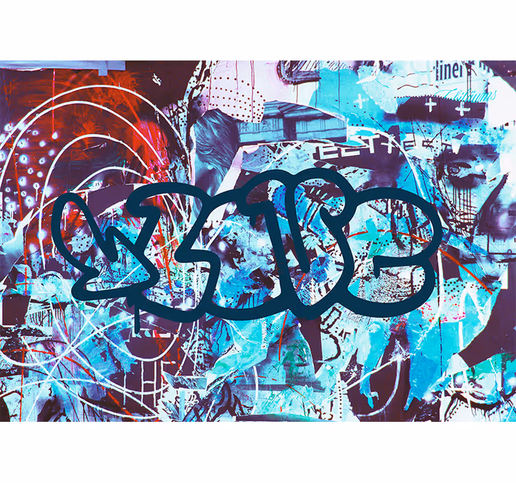 Tapisserie graffiti art urbain coloré - TenStickers