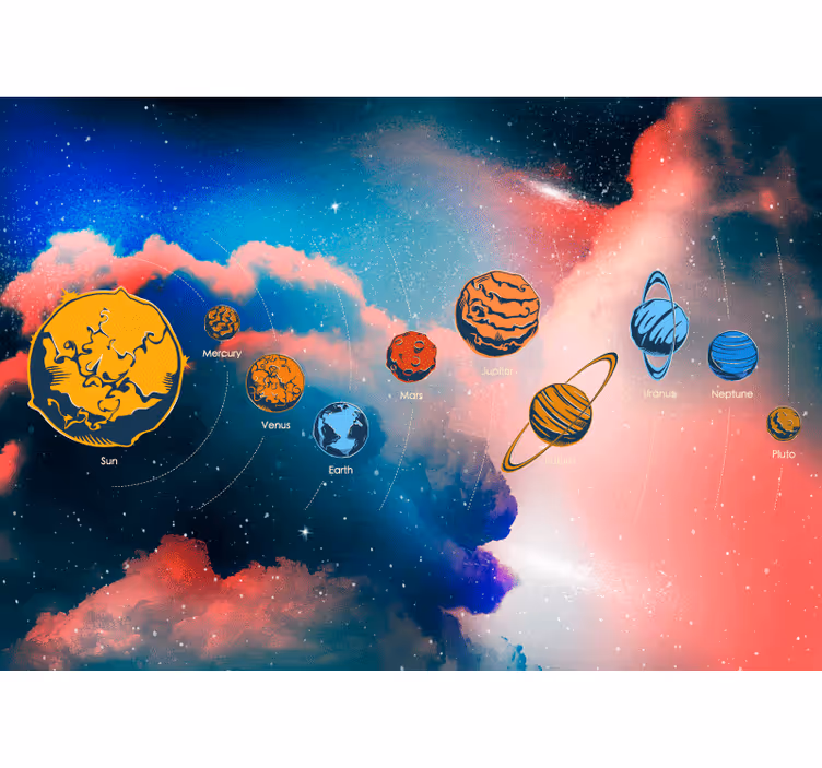 Tapisserie espace exploration du système solaire - TenStickers